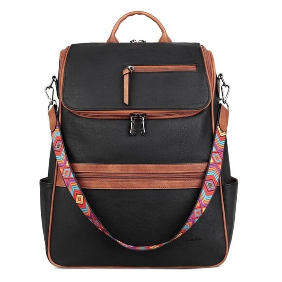 Leather Travel Backpack Bag - Picture 5 of 7